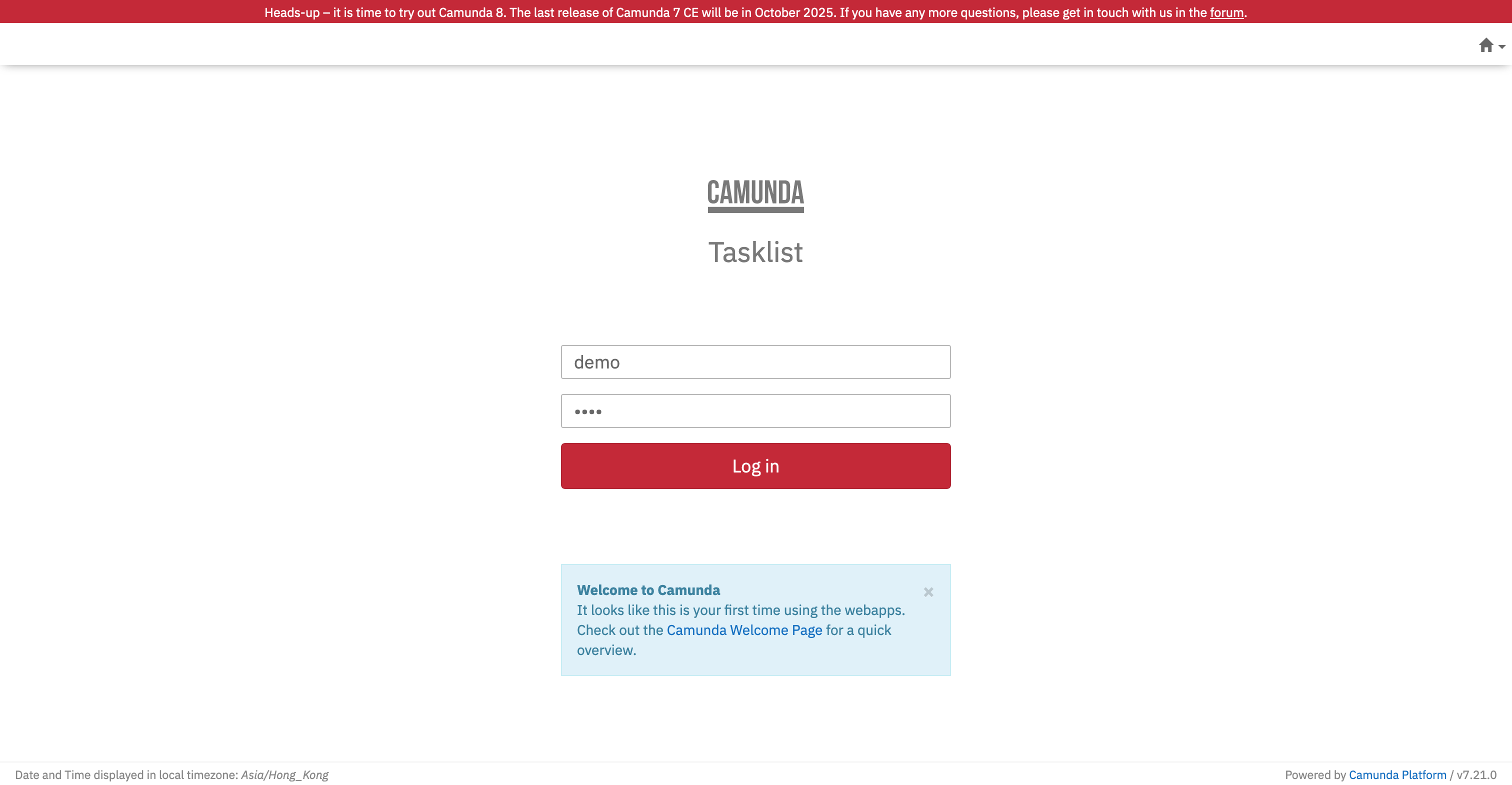 Camunda login