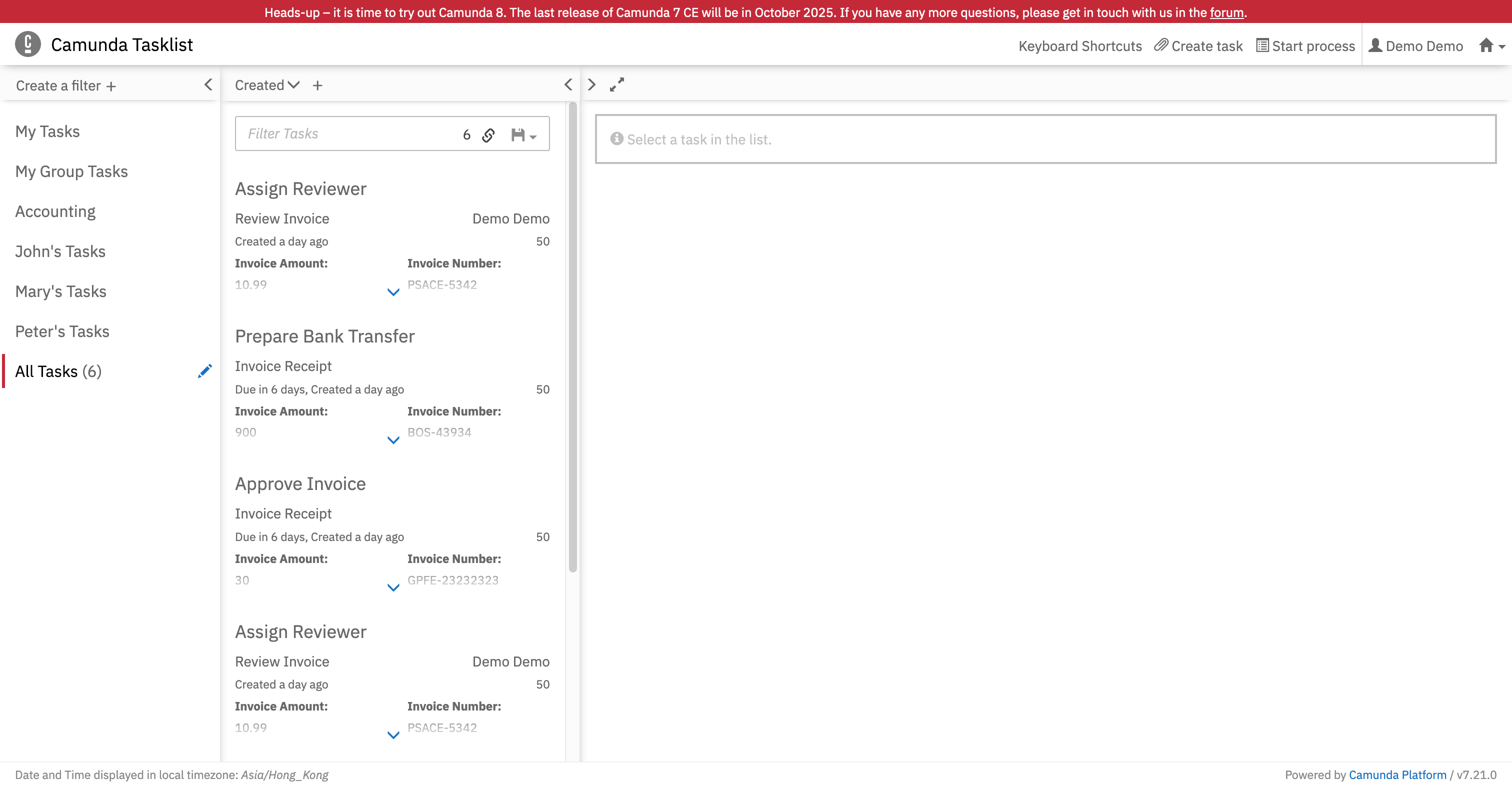 Camunda Tasklist