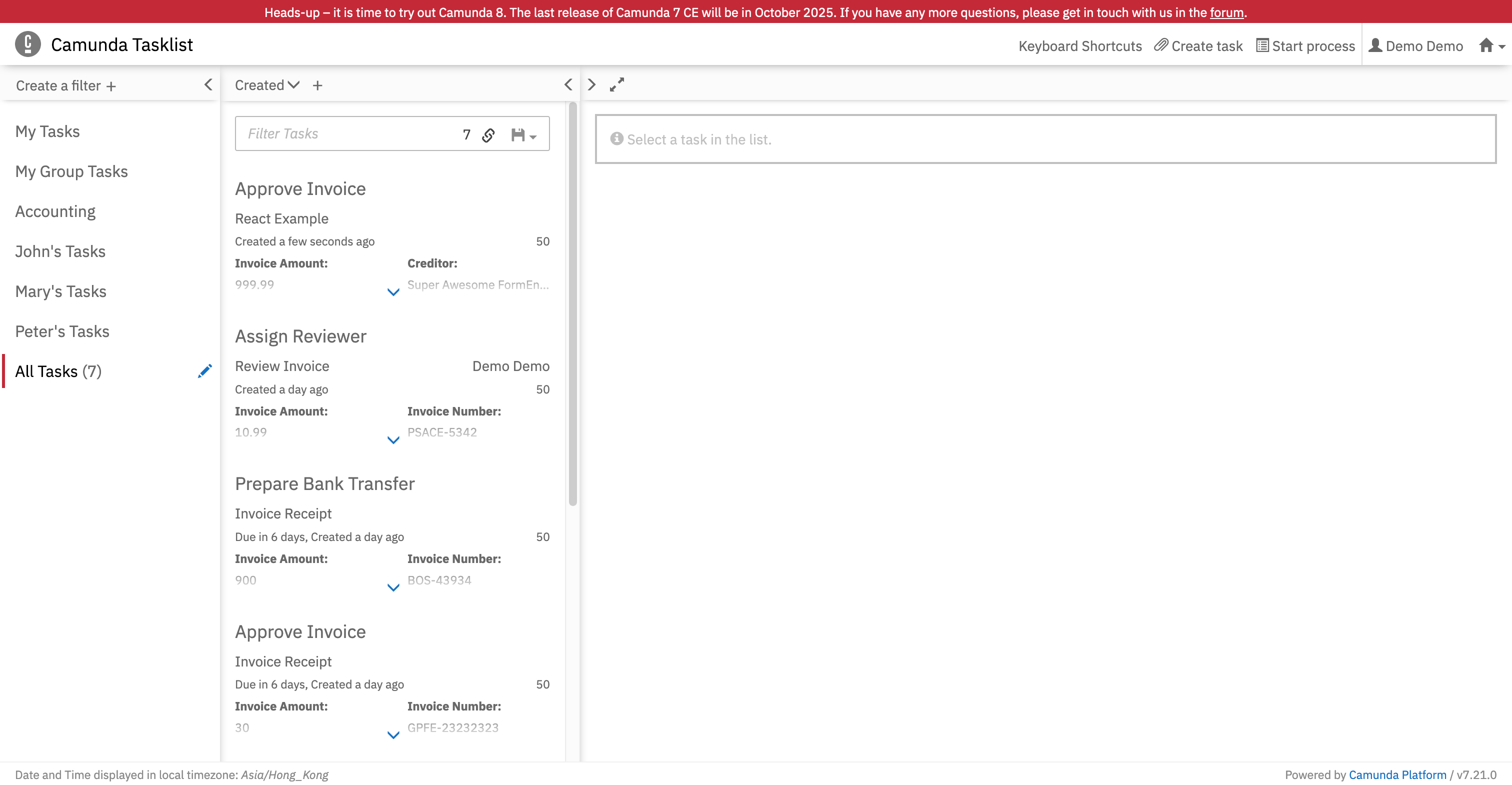 Camunda Tasklist