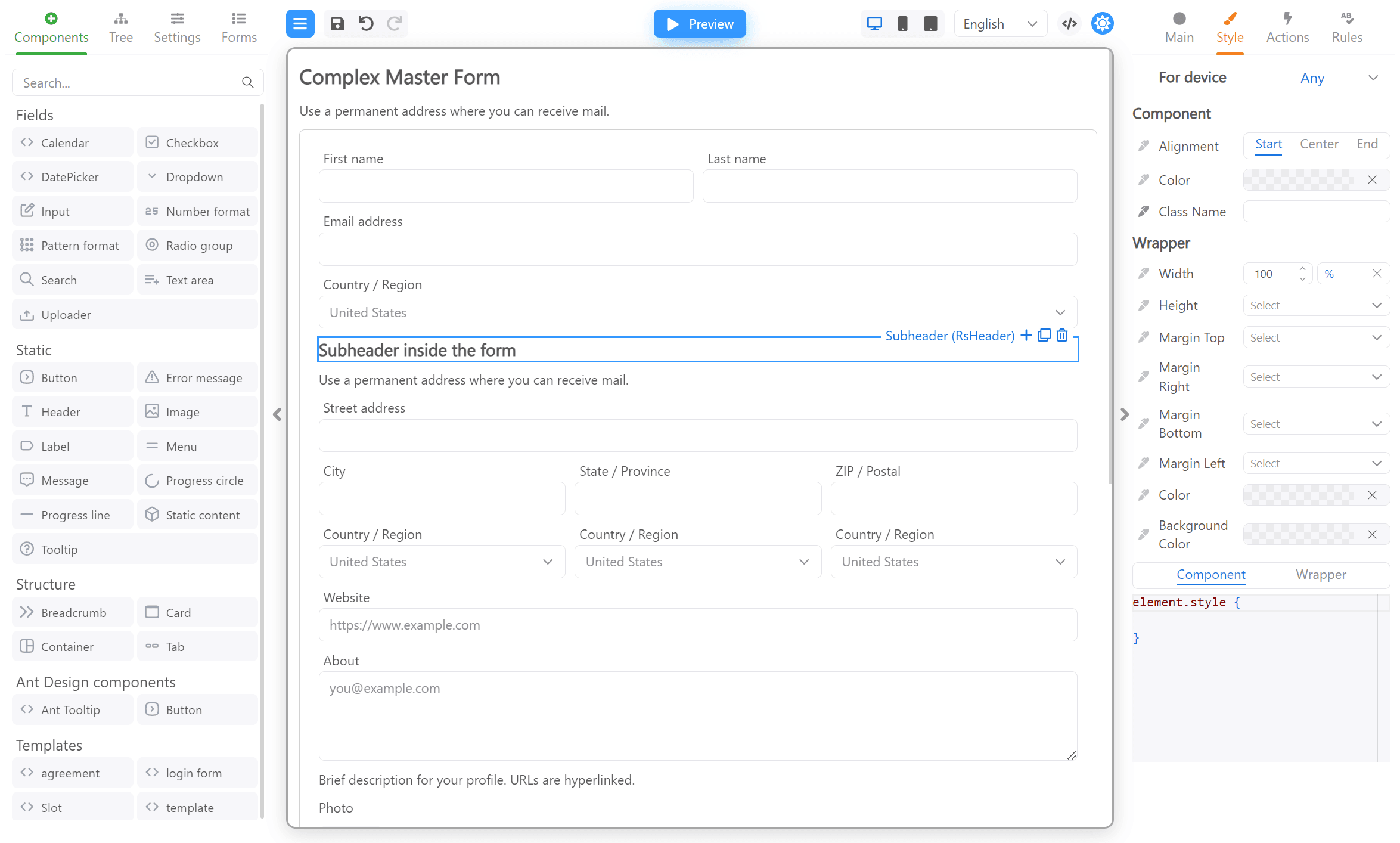 Component styling 06
