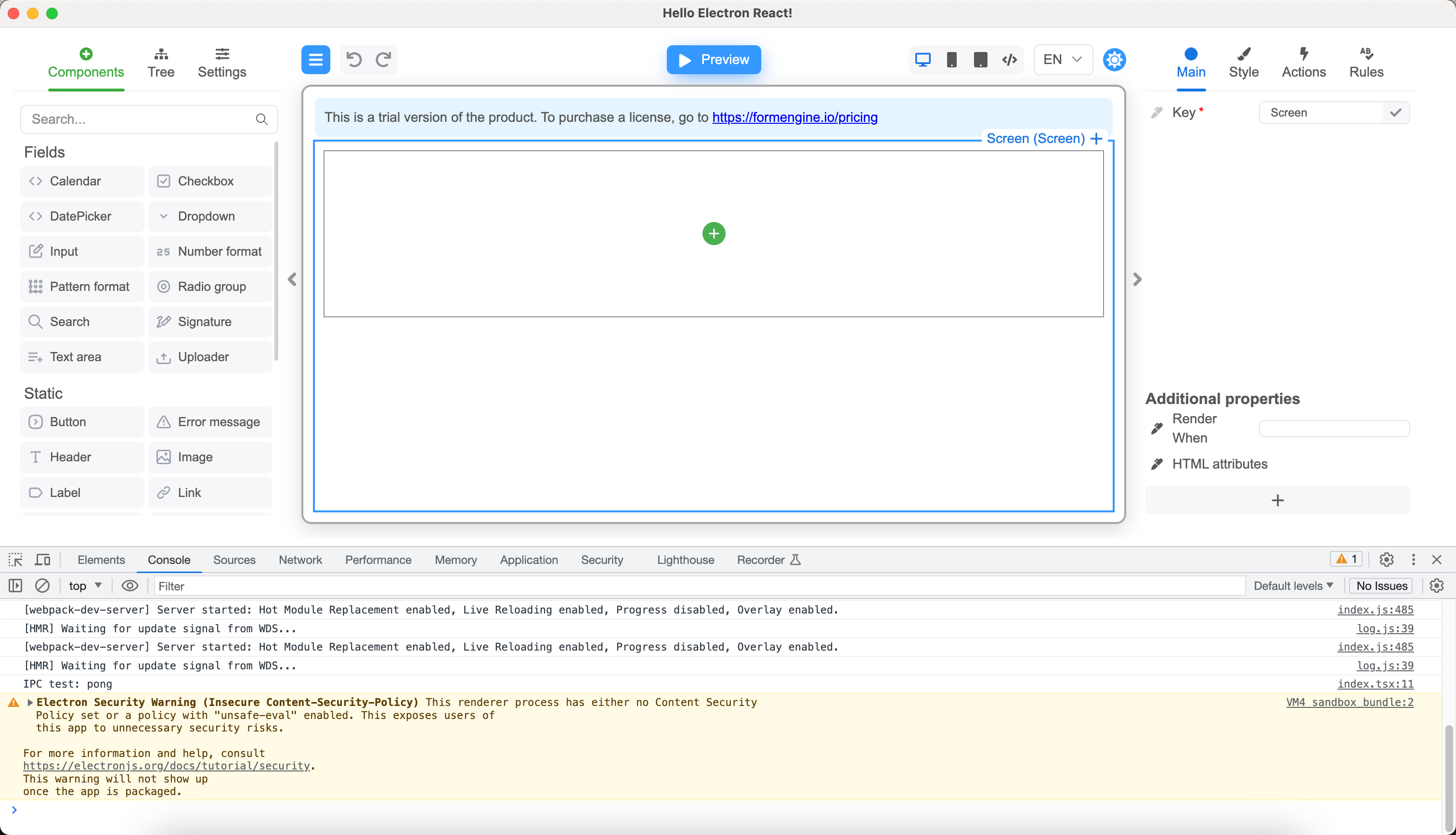 Electron FormEngine