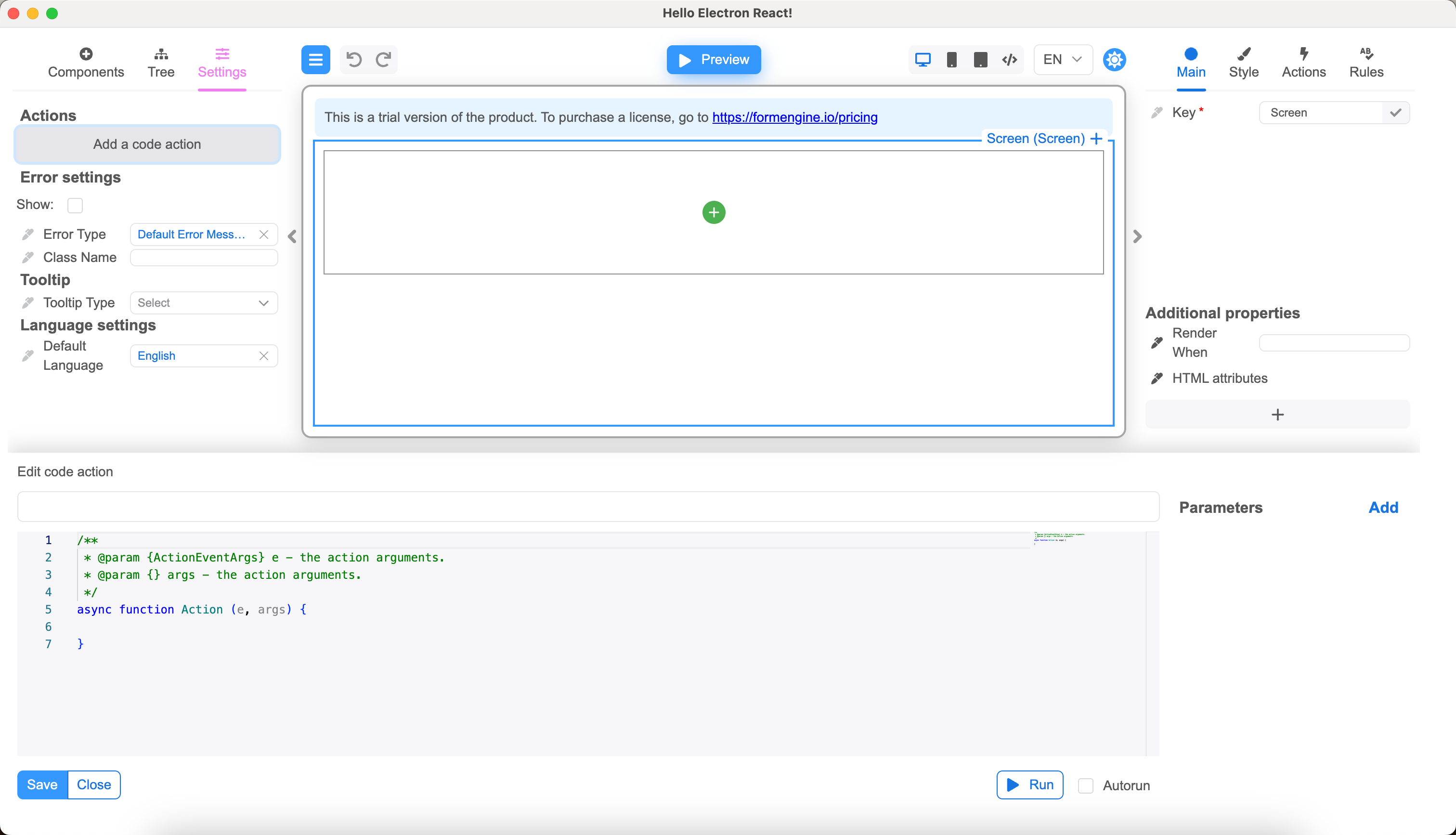 Electron FormEngine