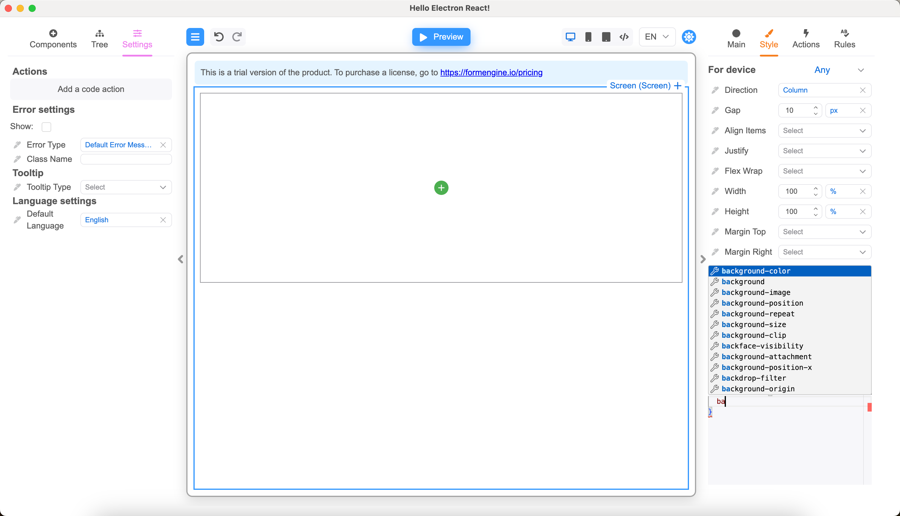 Electron FormEngine